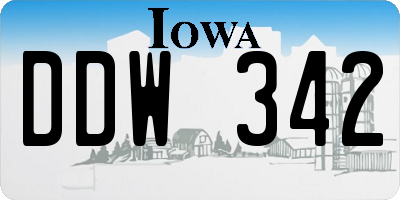 IA license plate DDW342