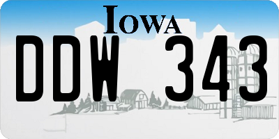 IA license plate DDW343