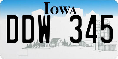 IA license plate DDW345