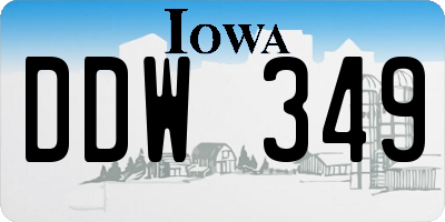 IA license plate DDW349