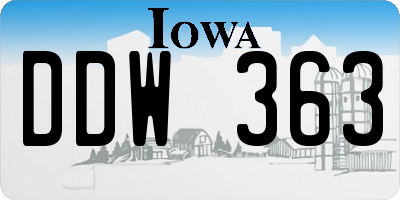 IA license plate DDW363