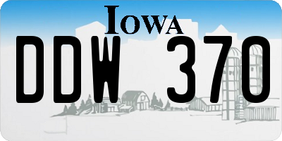 IA license plate DDW370