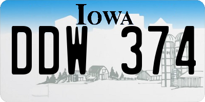 IA license plate DDW374