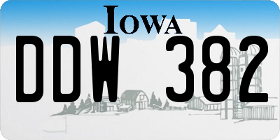 IA license plate DDW382