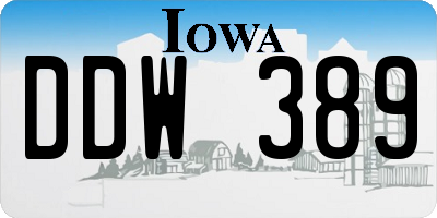 IA license plate DDW389