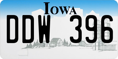 IA license plate DDW396