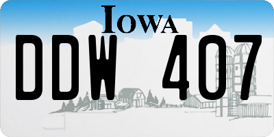 IA license plate DDW407