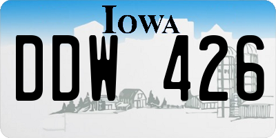 IA license plate DDW426