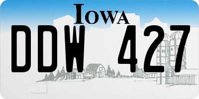 IA license plate DDW427