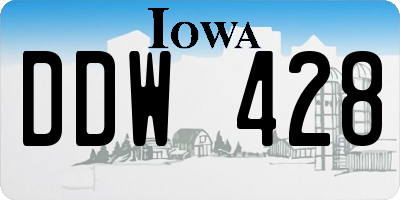 IA license plate DDW428