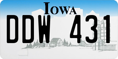 IA license plate DDW431