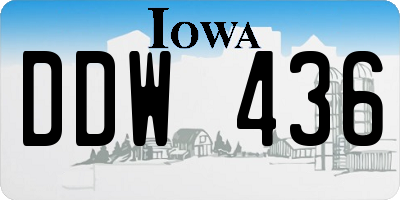 IA license plate DDW436