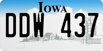 IA license plate DDW437