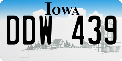 IA license plate DDW439