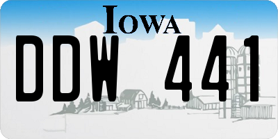 IA license plate DDW441