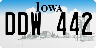 IA license plate DDW442