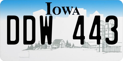 IA license plate DDW443