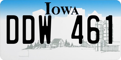 IA license plate DDW461