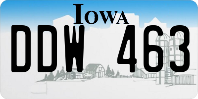 IA license plate DDW463