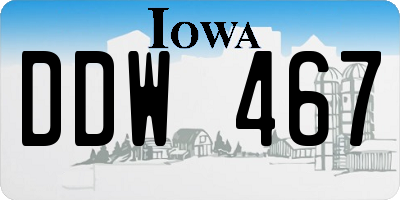 IA license plate DDW467