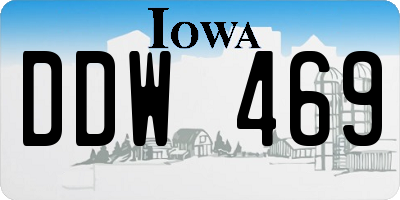 IA license plate DDW469