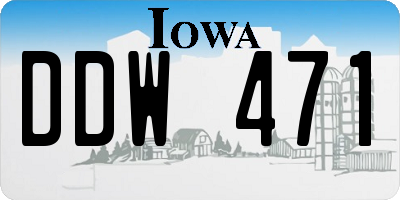 IA license plate DDW471