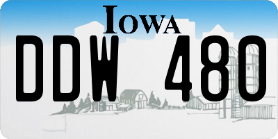 IA license plate DDW480