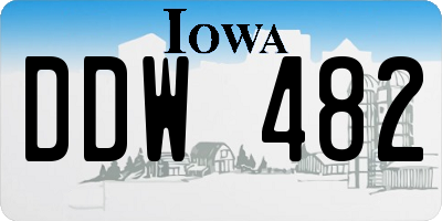 IA license plate DDW482