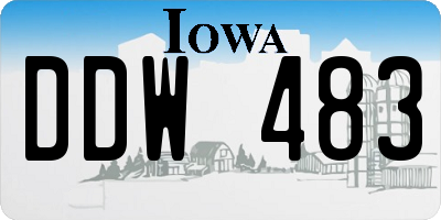 IA license plate DDW483