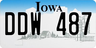 IA license plate DDW487