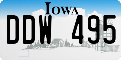 IA license plate DDW495