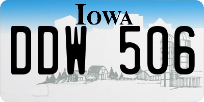 IA license plate DDW506