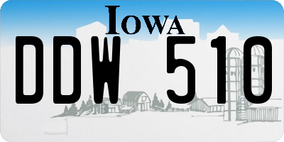 IA license plate DDW510