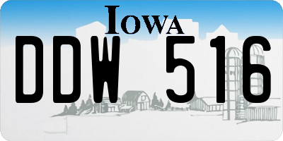 IA license plate DDW516