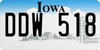 IA license plate DDW518