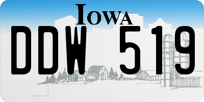 IA license plate DDW519