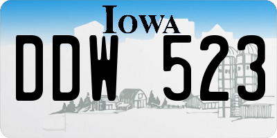 IA license plate DDW523