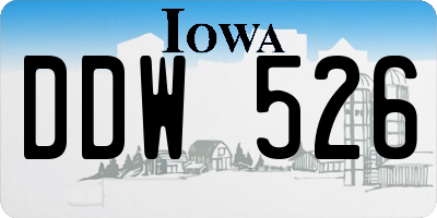 IA license plate DDW526