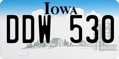 IA license plate DDW530