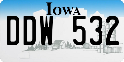 IA license plate DDW532