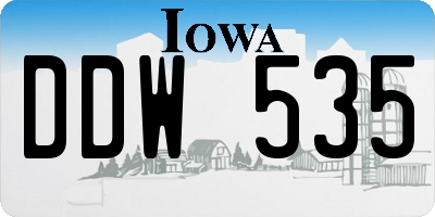 IA license plate DDW535