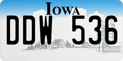 IA license plate DDW536