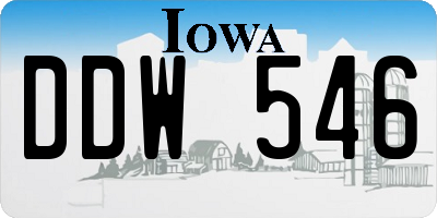 IA license plate DDW546
