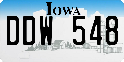 IA license plate DDW548