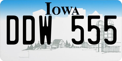 IA license plate DDW555