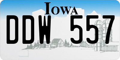 IA license plate DDW557