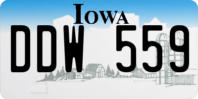 IA license plate DDW559