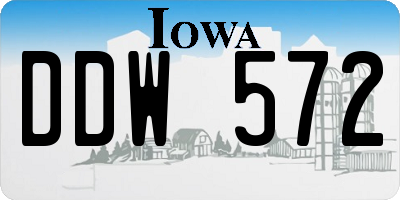 IA license plate DDW572