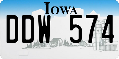 IA license plate DDW574