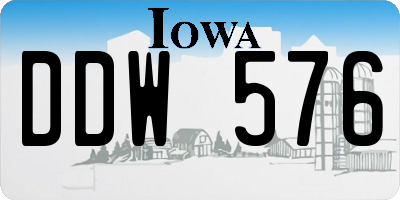 IA license plate DDW576